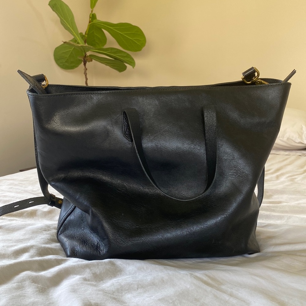 Madewell zip top transport tote